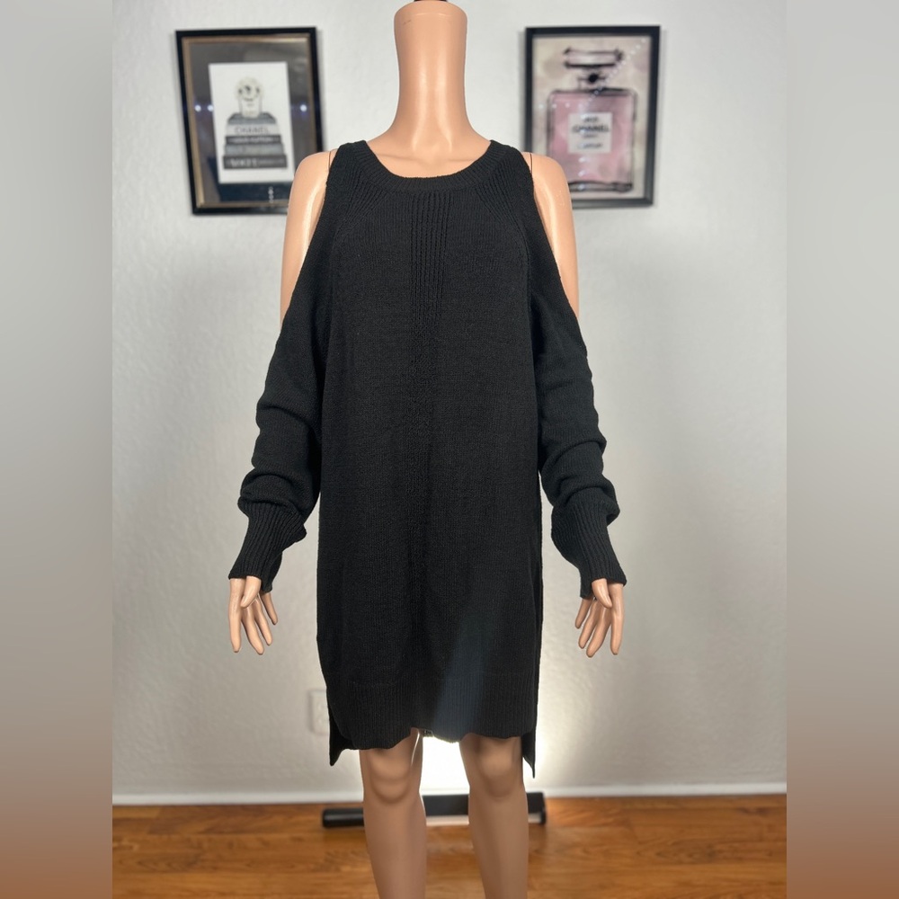 Lush Black Knit Dress size L
